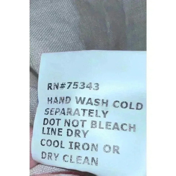 Lina Tomei Blouse tan made in Italy S Short Sleeves Round Neck Coastal Boho - Picture 5 of 6